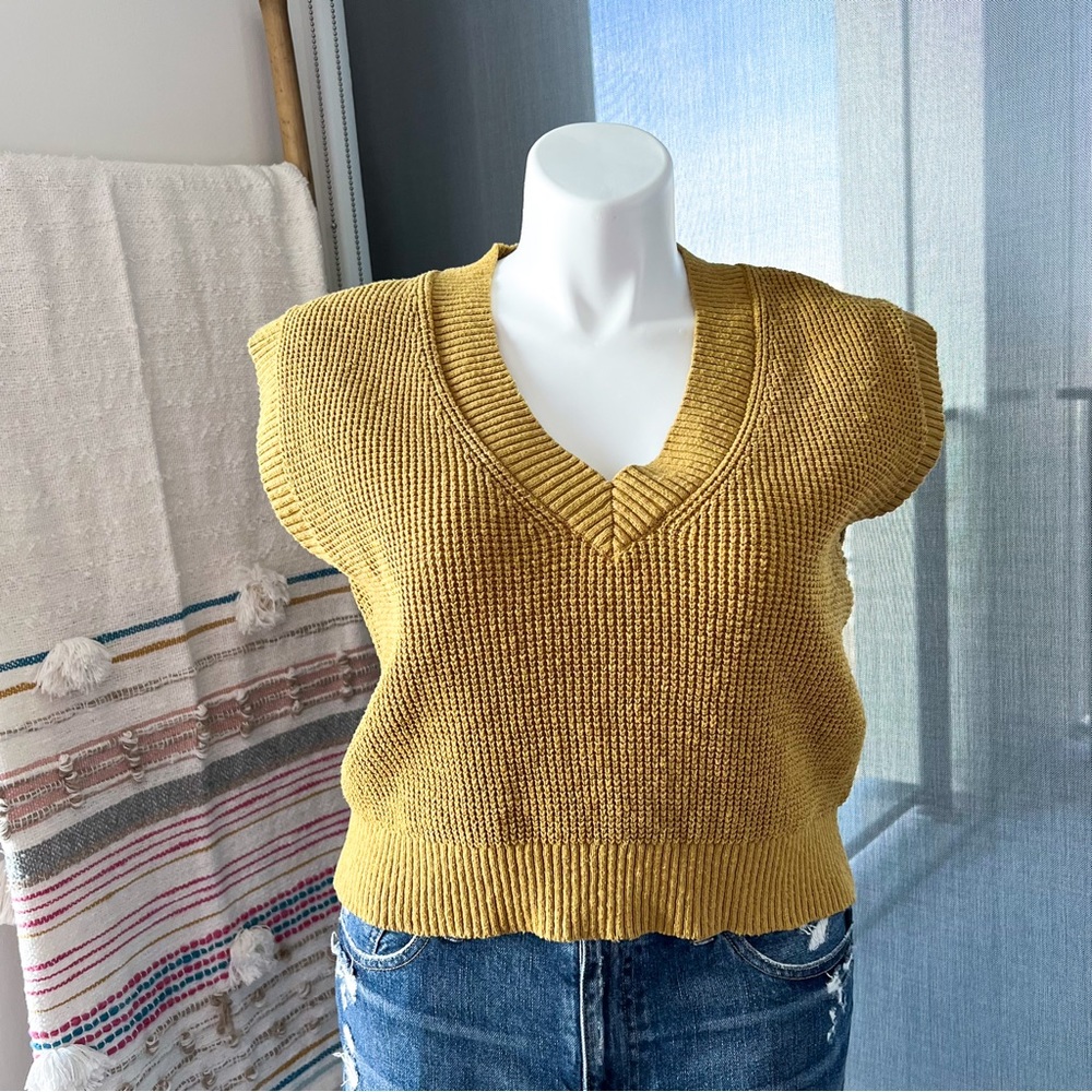Madewell Mustard Yellow Sweater Vest